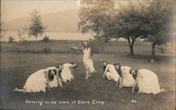 Dancing on the Lawn at Clark Camp Nyack, NY Postcard Postcard Postcard