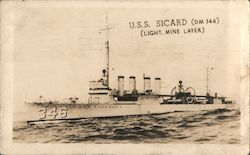 USS Sicard Postcard