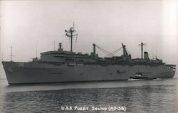 U.S.S. Puget Sound (AD-38) Postcard