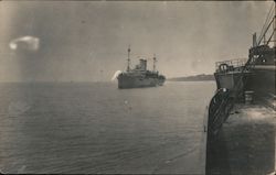 Naval Ships in Northern Pacific 1918 Postcard
