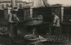 Italian Street vendor selling Food Postcard