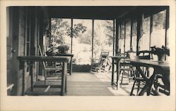 Rustic Furnished Screened Porch Postcard