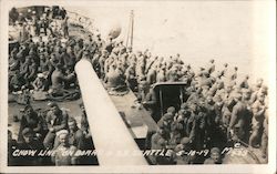 Chow Line on Board U.S.S. Seattle 5-10-19 Postcard