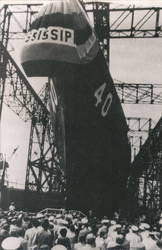 Launching the USS Mississippi Newport News, VA Ships Postcard Postcard Postcard