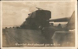 Quarter Deck Cleared for Action Postcard