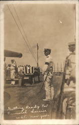 Getting Ready for Funeral Service on U.S.S. New York Postcard