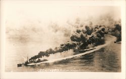 Destroyers at Sea Postcard