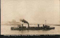 Steaming Inside of Harbor at Close of Battle Practice Postcard