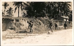 Infantry Troops Advancing During Maneuvers Panama Army Postcard Postcard Postcard