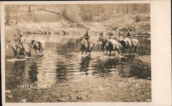 Horses Crossing Cherry River Postcard