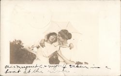 Women with Arms Around Each Others Shoulders Postcard