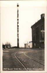 Tallest Totem Pole in the World Tacoma, WA Postcard Postcard Postcard