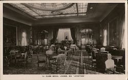 First Class Social Lounge, SS Leviathan Postcard