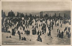 Iceskating on Frozen Pond Oslo, Norway Enneret Mittet & Co. Postcard Postcard Postcard