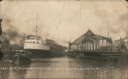 Steamer Alexis W Thompson Under Tow Of William D Postcard