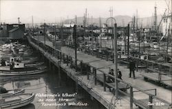 Fisherman's Wharf as Seen Thru Tarantino's Windows Postcard