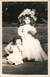 Two Dolls Postcard