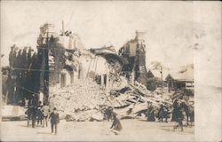 Earthquake Destruction Postcard