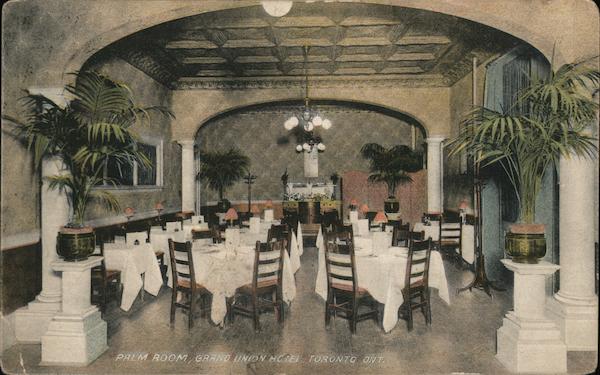 Palm Room at Grand Union Hotel Toronto Canada Ontario