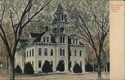 High School Building Postcard