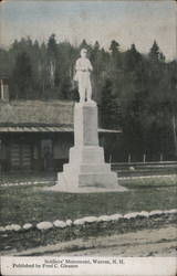 Soldier' Monument Warren, NH Postcard Postcard Postcard