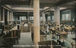 Interior, Kellogg Library, State Normal School Emporia, KS Postcard Postcard Postcard