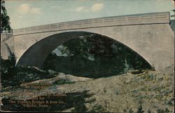 Concrete Bridge Topeka, KS Postcard Postcard Postcard