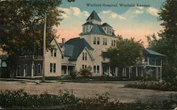 Winfield Hospital Kansas Postcard Postcard Postcard