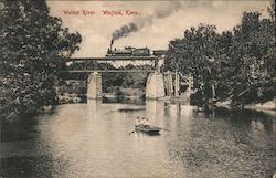 View of Walnut River Winfield, KS Postcard Postcard Postcard
