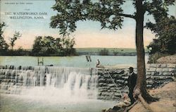 The Waterworks Dam Wellington, KS Postcard Postcard Postcard