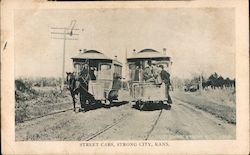 Street Cars Strong City, KS Postcard Postcard Postcard