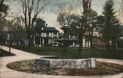 Fountain North Hill Park Postcard