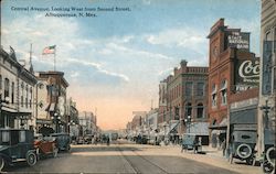 Central Avenue, Looking West From Second Street Postcard