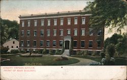 Albany Orphan Asylum Front of Main Building Postcard