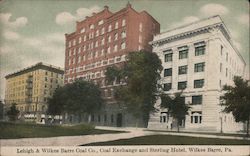 Lehigh & Wilkes Barre Coal Co., Coal Exchange and Sterling Hotel Wilkes-Barre, PA Postcard Postcard Postcard