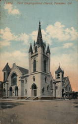 First Congregational Church Pasadena, CA Postcard Postcard Postcard