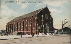 St. Rose's Roman Catholic Church Chelsea, MA Postcard Postcard Postcard