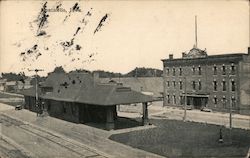 Railroad Depot Monticello, IA Postcard Postcard Postcard