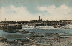 Richardson Dam, Alpena, Mich. Postcard