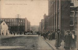 View of Appleton Street in Holyoke Massachusetts Postcard Postcard Postcard