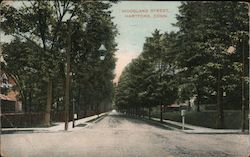 Woodland Street, Hartford, Conn. Postcard