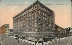 Hotel Caswell, Baltimore and Hanover Streets Postcard