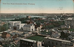 View from Royal Alexandria Hotel Winnipeg, ON Canada Ontario Postcard Postcard Postcard