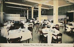 Restaurant, Wilson Hotel Salt Lake City, UT Postcard Postcard Postcard