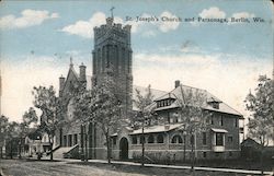 St. Joseph's Church and Parsonage Postcard