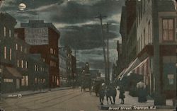 View of Broad Street in Trenton Postcard