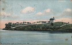 St. Croix River Light, Dochet Island Postcard