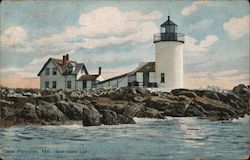 Goat Island Light Cape Porpoise, ME Postcard Postcard Postcard