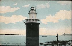 Channel Light Lubec, ME Postcard Postcard Postcard