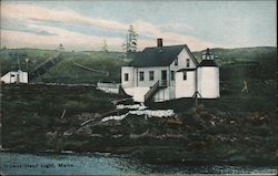 Browns Head Light Vinalhaven, ME Postcard Postcard Postcard